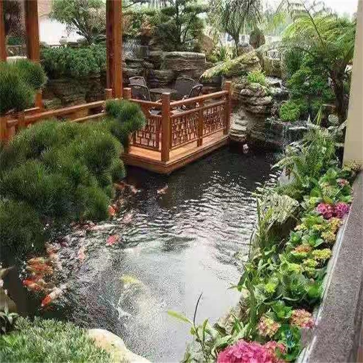 成都别墅庭院景观设计鱼池